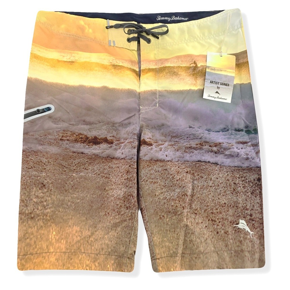 Tommy‎ Bahama Molokai Sunset Break Board Shorts - NWT Mens 38 Sunset - #44714-D6